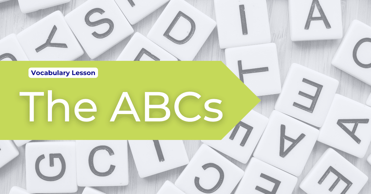 alphabet topic banner vocabulary lesson