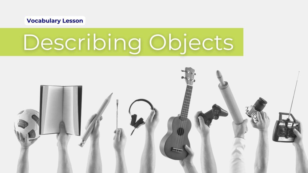 describing objects in English vocabulary cover