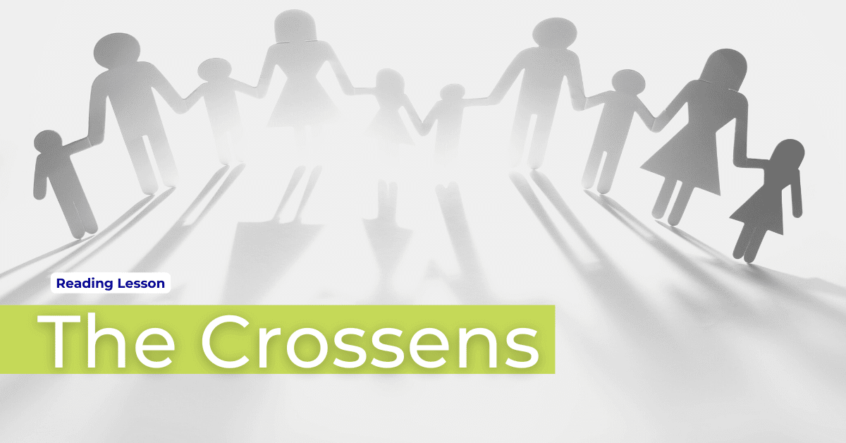 the crossens cover english lesson reading
