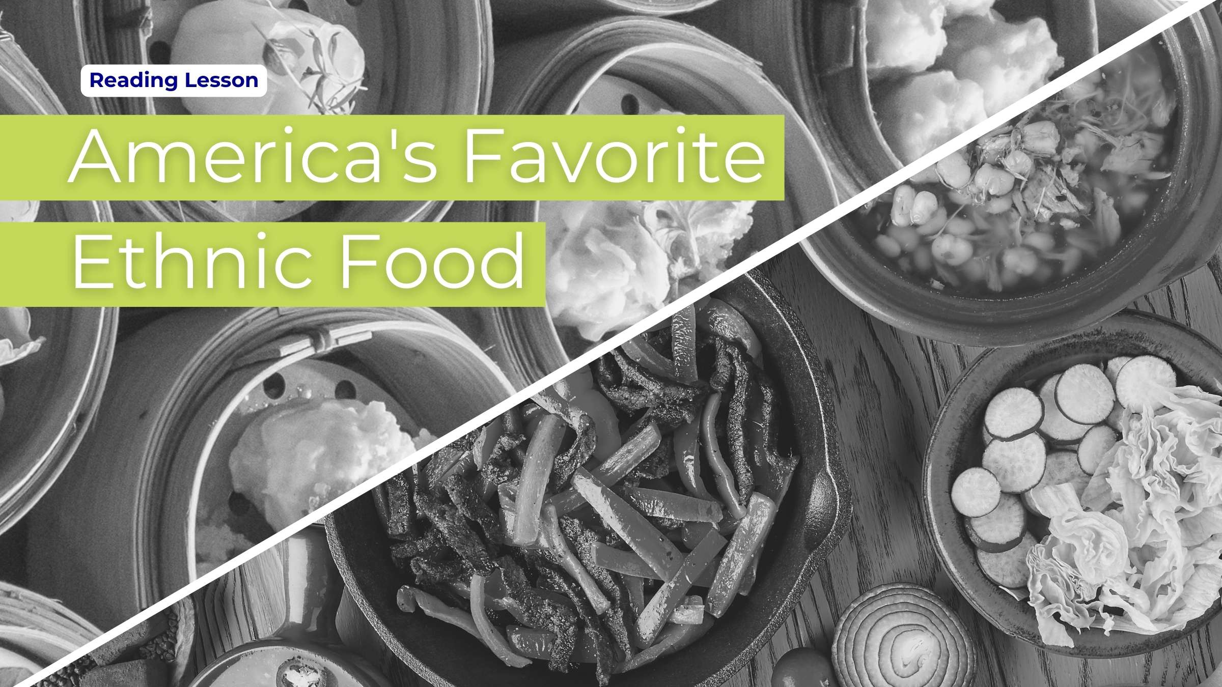 Learn English online for free - america's favorite ethnic food reading lesson cover