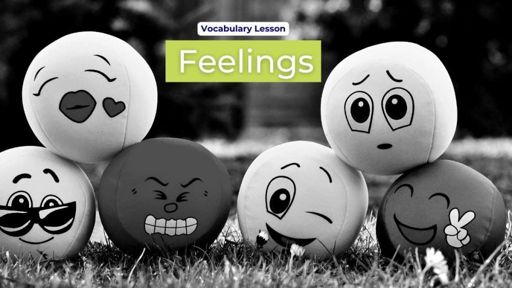 Learn English online for free - feelings intermediate vocabulary lesson cover