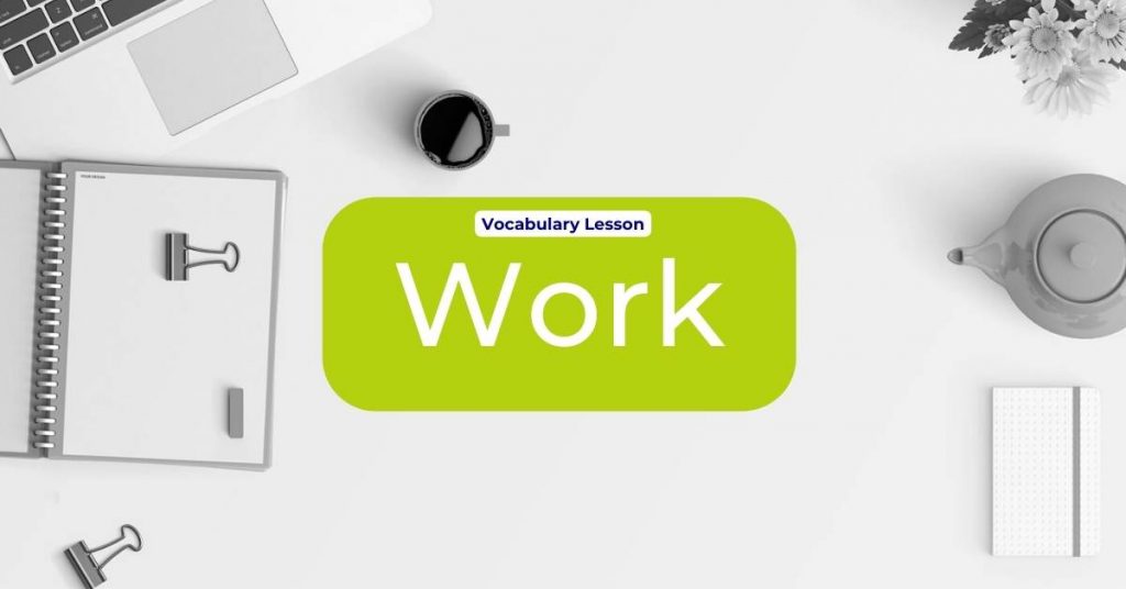 lesson cover work vocabulary English online