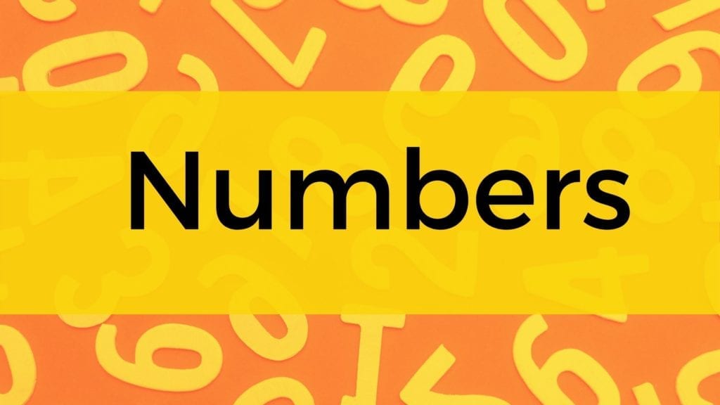 English numbers learn online vocabulary games exercises