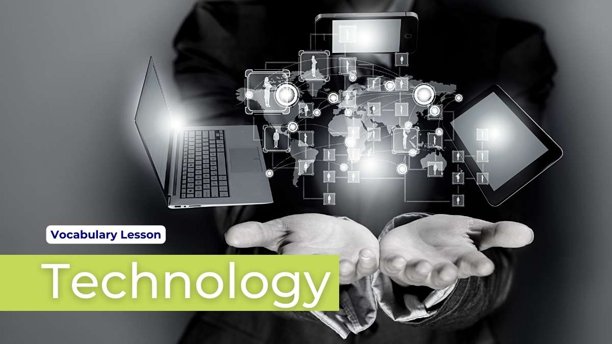 technology intermediate vocabulary lesson in English cover