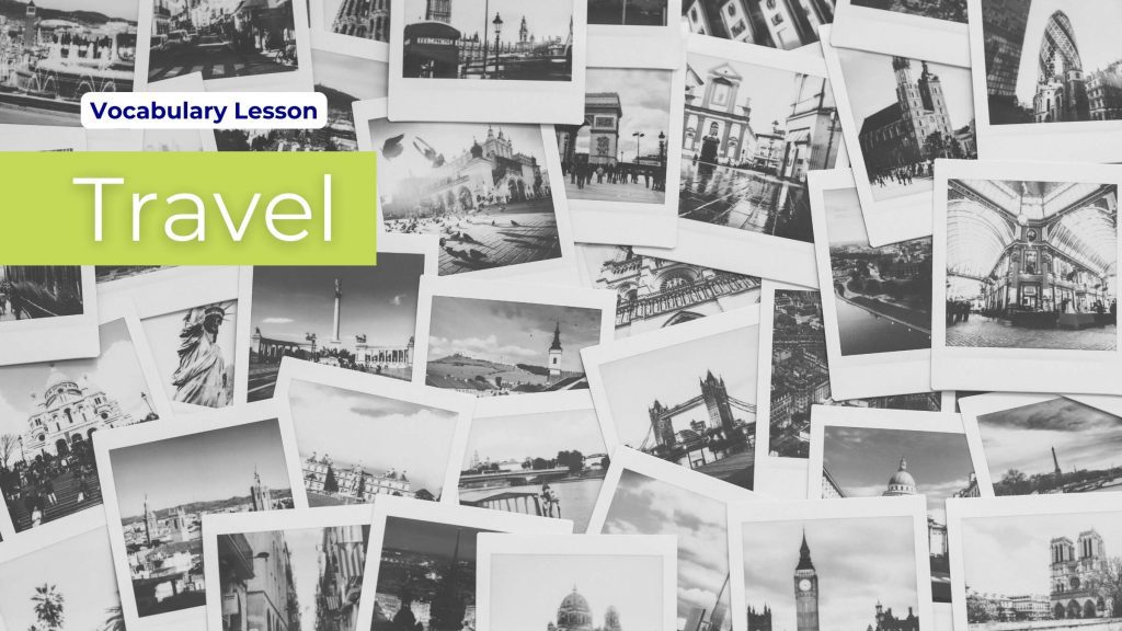 travel vocabulary in English lesson cover