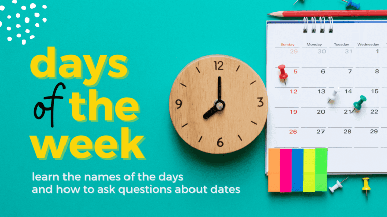 Learn All the Days of the Week in English