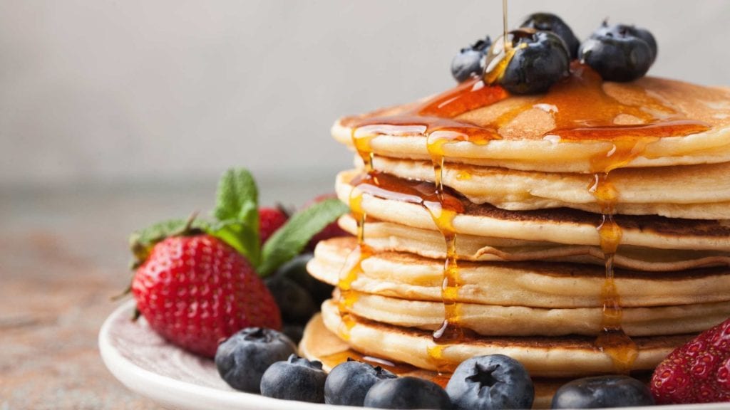 vocabulário de café da manhã americano, menu de café da manhã americano com fotos, comida de café da manhã em inglês 