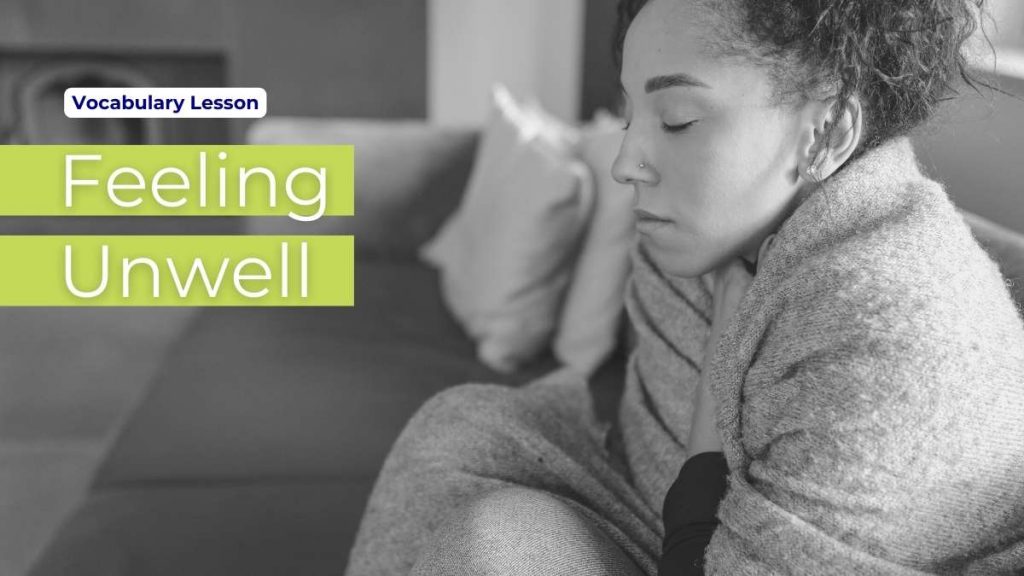 feeling unwell vocabulary lesson English cover