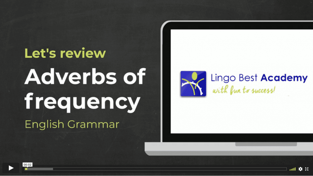 learn adverbs of frequency in English grammar video