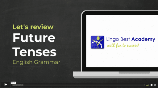 review of future tenses in English grammar video