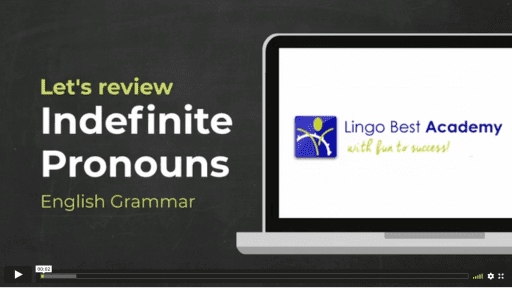 learn indefinite pronouns in English grammar video