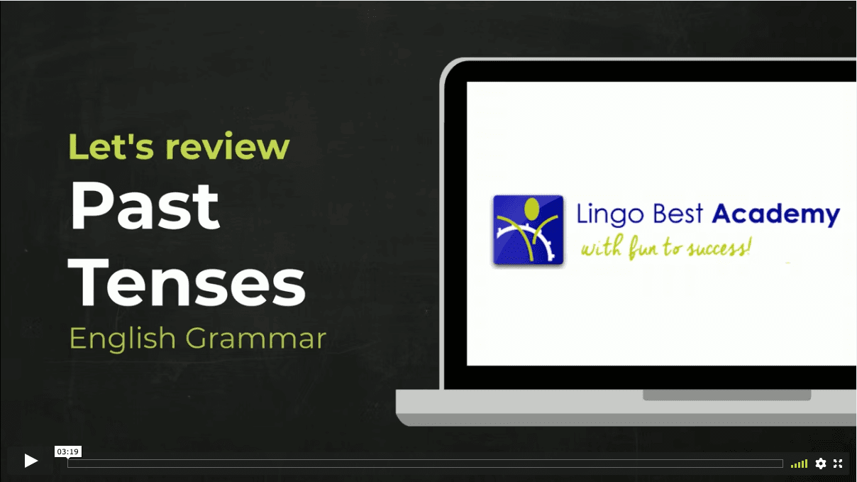 review of past tenses in English grammar video