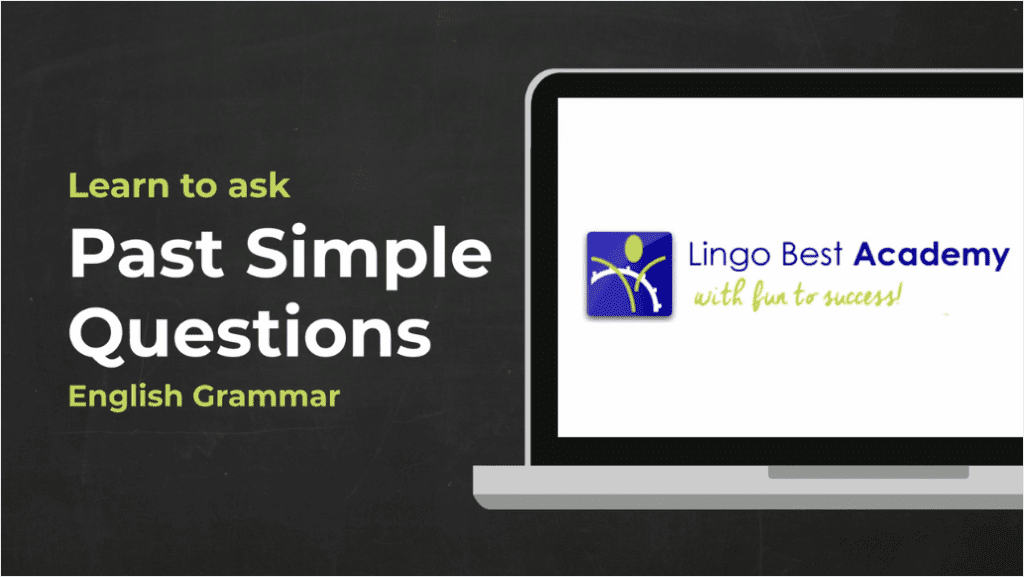 Cover for past simple questions English grammar video